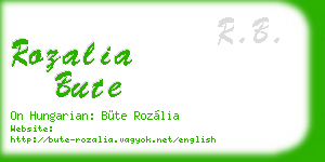 rozalia bute business card
