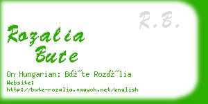 rozalia bute business card